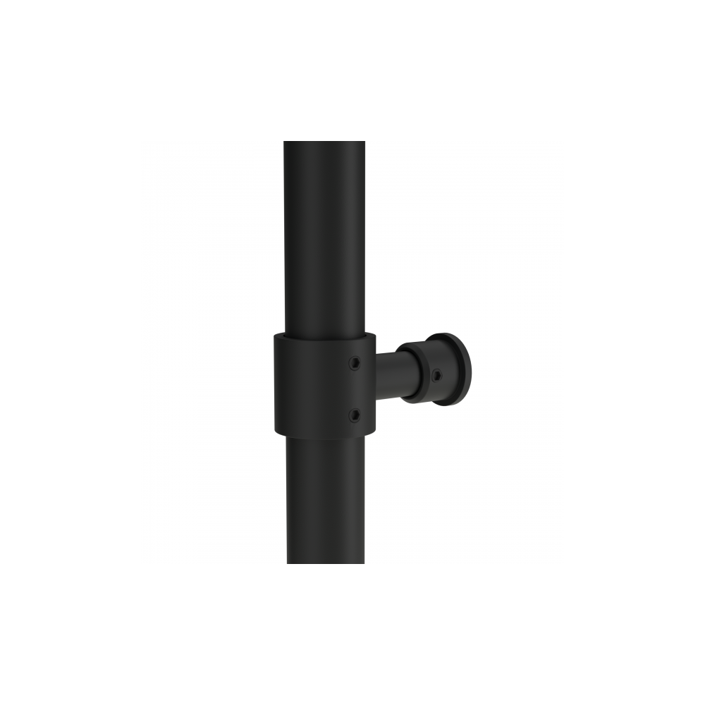 Uchwyt przelotowy boczny - mocowanie boczne rury fi 25mm RAL