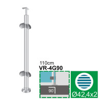 Słupek, Kotwienie górne - dwustronne 90° AISI304,