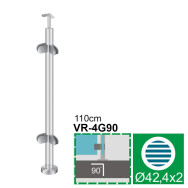 Słupek, Kotwienie górne - dwustronne 90° AISI304,