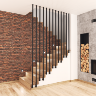 Profil kwadrat 25x25x2,0mm zabudowy balustrady pionowej RAL