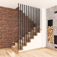 Profil kwadrat 25x25x2,0mm zabudowy balustrady pionowej RAL