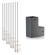 Mocowanie boczne profila zabudowy pionowej harfowej 25x25