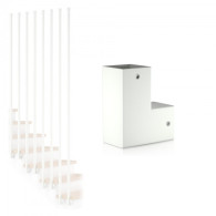 Mocowanie boczne profila zabudowy pionowej harfowej 25x25