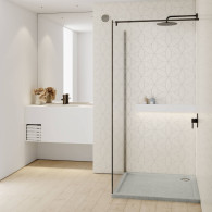 Sharper Cement Stone (cementowy kamień) brodzik kwadratowy 90 cm