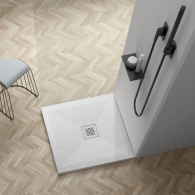 Balneo Stone Tray Brodzik kompozytowy kwadratowy F biały 90 x 90 x 2,5 cm