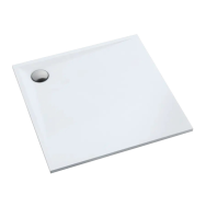 Libra Smooth White brodzik kompozytowy kwadratowy 80 cm