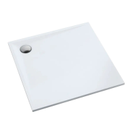 Libra Smooth White brodzik kompozytowy kwadratowy 90 cm