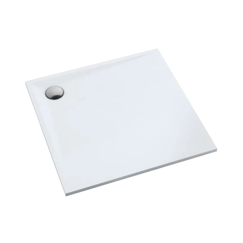 Libra Smooth White brodzik kompozytowy kwadratowy 90 cm