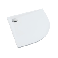 Libra Smooth White brodzik kompozytowy półokrągły 80 cm