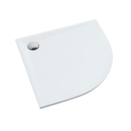 Libra Smooth White brodzik kompozytowy półokrągły 80 cm