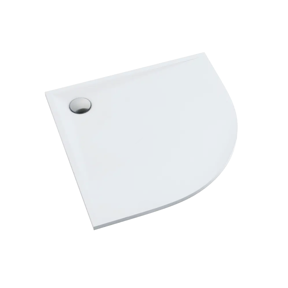 Libra Smooth White brodzik kompozytowy półokrągły 80 cm