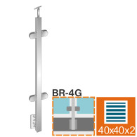 Słupek, Kotwienie boczne - dwustronne 180° AISI304,
