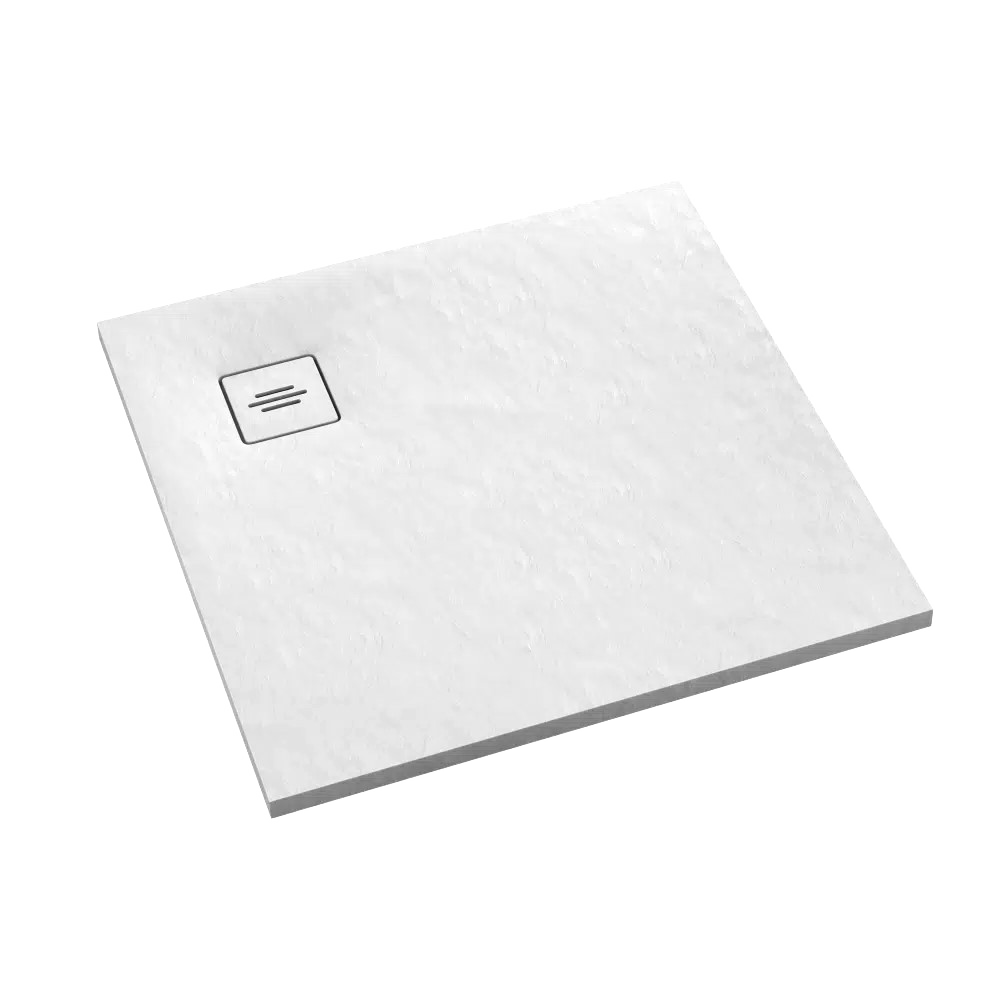Protos White Stone brodzik kwadratowy (biały kamień) 80x80 cm