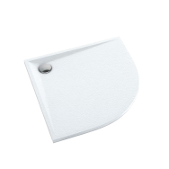 Libra White Stone brodzik kompozytowy półokrągły 90 cm