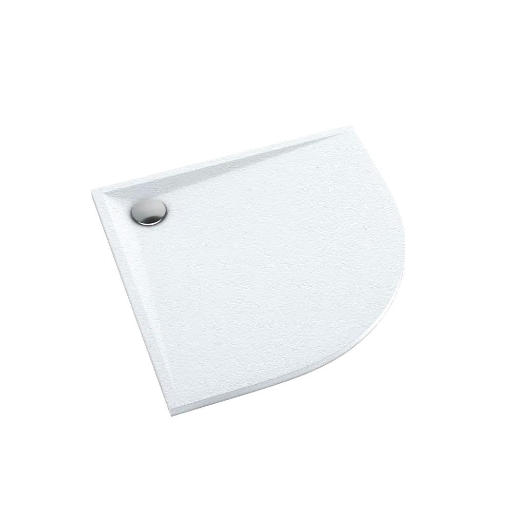 Libra White Stone brodzik kompozytowy półokrągły 90 cm