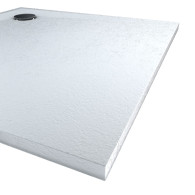 Libra White Stone brodzik kompozytowy półokrągły 90 cm