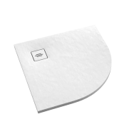 Protos White Stone brodzik półokrągły (biały kamień) 90x90 cm