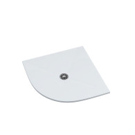 De Luxe brodzik kompozytowy półokrągły 90 cm