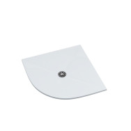 De Luxe brodzik kompozytowy półokrągły 90 cm