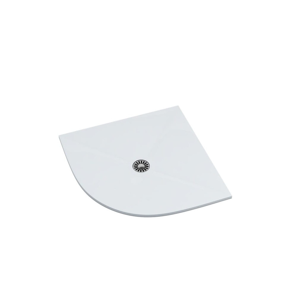 De Luxe brodzik kompozytowy półokrągły 90 cm