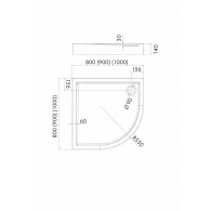 Competia brodzik półokrągły 100 cm