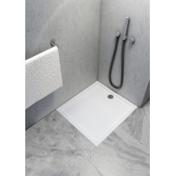 Caspar New Black Stone brodzik kwadratowy 90 cm