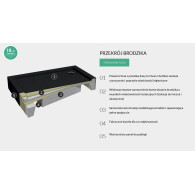 Competia New Black Stone brodzik półokrągły 80 cm