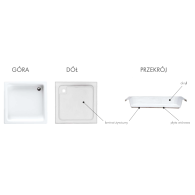 Dafne brodzik półokrągły 90 cm