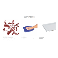 Caspar New Black Stone brodzik czarny kwadratowy 90x90 cm