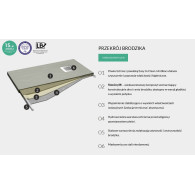 Kalait Cement Stone brodzik półokrągły cementowy 90x90 cm