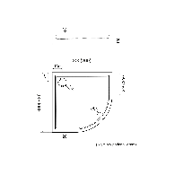 Medium White Stone brodzik półokrągły biały kamień 80x80 cm