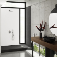 New Horizons Black Stone brodzik półokrągły 90 cm