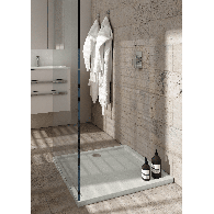 Caspar New Cement Stone brodzik kwadratowy 90 cm