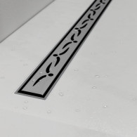 Slight Line brodzik podpłytkowy z maskownicą SLIGHT-STAMP 90x90x5/12,5 cm