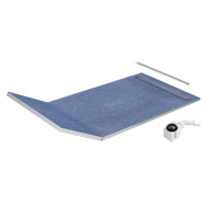 Slight Line brodzik podpłytkowy z maskownicą SLIGHT-STEEL 130+50X80X5/12,5 cm