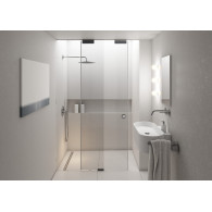 Slight Line brodzik podpłytkowy z maskownicą SLIGHT-STEEL 130+50X90X5/12,5 cm