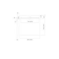 Slight Line brodzik podpłytkowy z maskownicą SLIGHT-STEEL 90x90x5/12,5 cm
