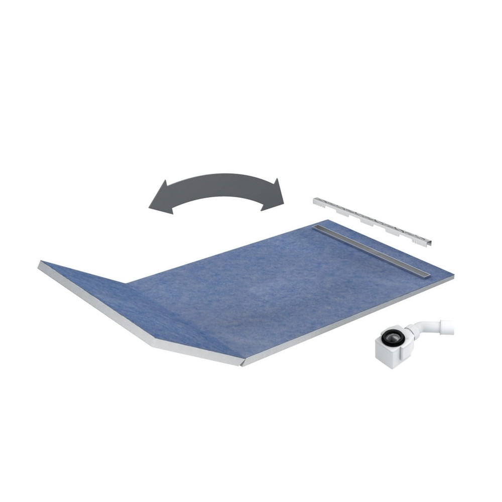 • Brodzik podpłytkowy Slim Lux 130+50x80x3.5x5 cm z maskownicą Stamp