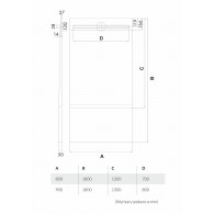 • Brodzik podpłytkowy Slim Lux 130+50x90x3.5x5 cm z maskownicą Plate