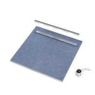 • Brodzik podpłytkowy Slim Lux 90x90x3.5x5 cm z maskownicą Steel