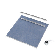 • Brodzik podpłytkowy Slim Lux 90x90x3.5x5 cm z maskownicą Steel