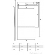 • Odpływ liniowy jednospadowy Stabilsound ® 130+50x90x3x2,7/5 cm z rusztem i maskownicą PLATE dł. 80 cm + syfon.