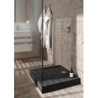 Competia New Black Stone brodzik kwadratowy 90 cm