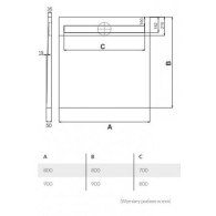 • Odpływ liniowy jednospadowy Stabilsound ® 80x80x3,5/5 cm z rusztem i maskownicą PLATE dł. 70 cm + syfon.