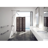 • Odpływ liniowy jednospadowy Stabilsound ® 80x80x3,5/5 cm z rusztem i maskownicą STEEL dł. 70 cm + syfon.