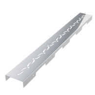 Brodzik podpłytkowy Stabilsound ® 80x100x5/12 cm z odpływem liniowym na krótszym boku z maskownicą STAMP dł. 60 cm + syfon