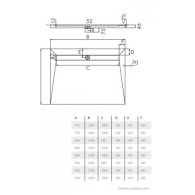 Brodzik podpłytkowy Stabilsound ® 90x140x5/12 cm z odpływem liniowym na dłuzszym boku z maskownicą STEEL dł. 90 cm + syfon