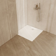 Magnific White Stone Brodzik biały kamień kwadratowy 80x80 cm