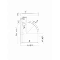 Competia brodzik asymetryczny 80x100 cm - Domabau.pl
