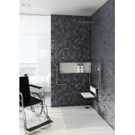 Etrusco White Stone brodzik kwadratowy 80 cm